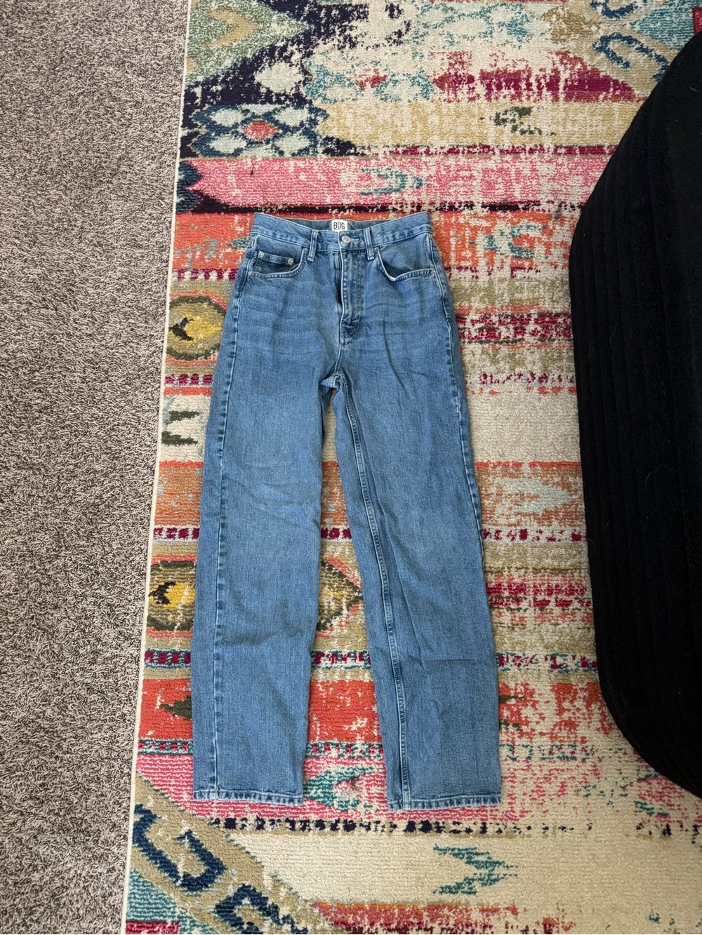 Classic High-Rise Baggy Leg Jeans - Light Blue